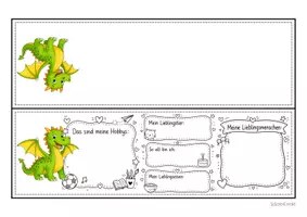 Vorschau - Mal- und Bastelvorlagen - Drachenklasse - Namensschilder (Klassentier) - Seite 3