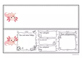 Vorschau - Mal- und Bastelvorlagen - Axolotlklasse - Namensschilder (Klassentier) - Seite 3