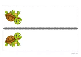 Vorschau - Mal- und Bastelvorlagen - Schildkrötenklasse - Namensschilder (Schulstart) - Seite 2