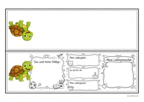 Vorschau - Mal- und Bastelvorlagen - Schildkrötenklasse - Namensschilder (Schulstart) - Seite 3