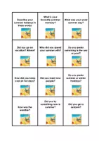 Vorschau - Spiele - Conversation Cards Summer Holidays / Past Simple - Seite 1