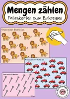 Vorschau - Arbeitsblätter - Mengen Bündeln - Folienkarten Freiarbeit Anfangsunterricht - Deckblatt