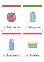 Vorschau - Spiele - Bildkarten Schulsachen & Klassenzimmer – Wortschatz mit Artikel der, die, das | DaZ A1, Willkommensklasse - Seite 1