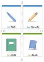 Vorschau - Spiele - Bildkarten Schulsachen & Klassenzimmer – Wortschatz mit Artikel der, die, das | DaZ A1, Willkommensklasse - Seite 2