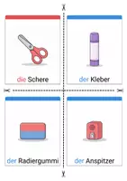 Vorschau - Spiele - Bildkarten Schulsachen & Klassenzimmer – Wortschatz mit Artikel der, die, das | DaZ A1, Willkommensklasse - Seite 3