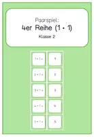 Vorschau - Spiele - Paarspiel 4er Reihe (Einmaleins Übungsspiel) - Deckblatt