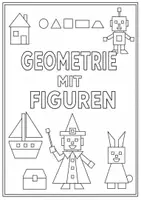 Vorschau - Arbeitsblätter - Geometrie mit Figuren Kreis Dreieck Quadrat Rechteck Trapez - Deckblatt
