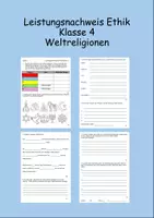 Vorschau - Arbeitsblätter - Materialpaket Leistungsnachweis Ethik Weltreligionen - Deckblatt