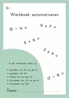 Voorbeeld - Groep 5: Pakket werkboeken automatiseren rekenen - Voorblad