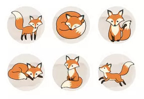 Vorschau - Stationenlernen - Gruppentisch-Aufsteller Fuchs | Schilder für Stationenarbeit Fuchsklasse - Seite 1