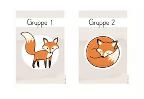 Vorschau - Stationenlernen - Gruppentisch-Aufsteller Fuchs | Schilder für Stationenarbeit Fuchsklasse - Seite 3