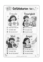 Vorschau - Bildkarten - Gefühlekarten für den Morgenkreis in der Grundschule - Seite 1