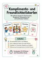 Vorschau - Bildkarten - Komplimente- und Freundlichkeitskarten für die Grundschule - Deckblatt