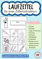 Vorschau - Arbeitsblätter - Zahleneinführung Stationsarbeit Förderschule – 9 Stationen / Stationsschilder / Laufzettel - Seite 1