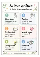 Vorschau - Bildkarten - Streit lösen: Karten und Satzstarter für die Grundschule - Seite 1