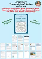 Vorschau - Arbeitsblätter - (Digitale) Medien Arbeitsheft Klasse 3/4 - Deckblatt