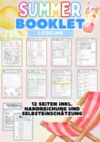 Vorschau - Arbeitsblätter - Summer Booklet Englisch – Klasse 5 | Ferienheft, Wiederholung & Grammatik - Deckblatt