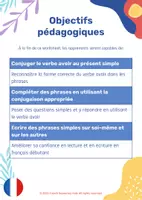 Aperçu - Feuilles d'exercices - Le Verbe Avoir | No Prep Worksheets | - Page 2