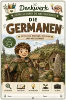 Vorschau - Stundenentwürfe - Germanen - Sachunterricht Klasse 3-4 | Arbeitsheft mit Lösungen, Lapbook, Forscherseiten & Urkunde - Deckblatt