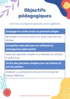 Aperçu - Feuilles d'exercices - French Grammar Workbook – Le Verbe Avoir (A1) | 20+ Activités | No Prep - Page 2
