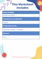 Aperçu - Feuilles d'exercices - French Grammar Workbook – Le Verbe Avoir (A1) | 20+ Activités | No Prep - Page 3