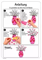 Vorschau - Mal- und Bastelvorlagen - Blumen Basteln mit Krepppapier Muttertag Vatertag Frühling - Seite 1