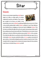 Vista previa - Hojas de trabajo - Sitar Ficha de música: texto con huecos, comprensión auditiva y sopa de letras - página 2