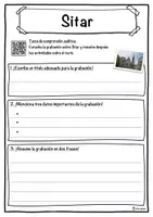 Vista previa - Hojas de trabajo - Sitar Ficha de música: texto con huecos, comprensión auditiva y sopa de letras - página 3