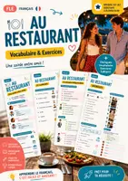 Aperçu - Feuilles d'exercices - Au restaurant exercices FLE - Page de couverture