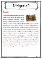 Vista previa - Hojas de trabajo - Didyeridú Ficha de música: texto con huecos, comprensión auditiva y sopa de letras - página 2
