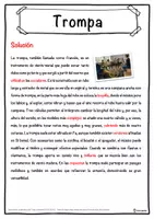 Vista previa - Hojas de trabajo - Trompa Ficha de música: texto con huecos, comprensión auditiva y sopa de letras - página 2