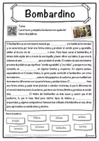 Vista previa - Hojas de trabajo - Bombardino Ficha de música: texto con huecos, comprensión auditiva y sopa de letras - página 1