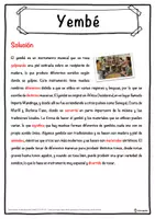 Vista previa - Hojas de trabajo - Yembé Ficha de música: texto con huecos, comprensión auditiva y sopa de letras - página 2