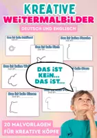 Vorschau - Mal- und Bastelvorlagen - Das ist kein....- 20 kreative Weitermalbilder | 5.-7. Klasse, Kunst, Vertretung - Deckblatt
