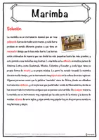 Vista previa - Hojas de trabajo - Marimba Ficha de música: texto con huecos, comprensión auditiva y sopa de letras - página 2
