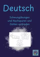 Vorschau - Arbeitsblätter - Schwungübungen, Nachspuren, Zahlen verbinden - Deckblatt