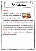 Vista previa - Hojas de trabajo - Vibráfono Ficha de música: texto con huecos, comprensión auditiva y sopa de letras - página 2