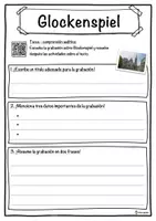 Vista previa - Hojas de trabajo - Glockenspiel Ficha de música: texto con huecos, comprensión auditiva y sopa de letras - página 3