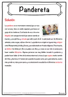 Vista previa - Hojas de trabajo - Pandereta Ficha de música: texto con huecos, comprensión auditiva y sopa de letras - página 2
