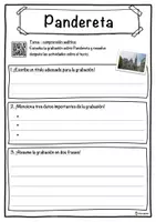 Vista previa - Hojas de trabajo - Pandereta Ficha de música: texto con huecos, comprensión auditiva y sopa de letras - página 3