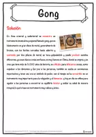 Vista previa - Hojas de trabajo - Gong Ficha de música: texto con huecos, comprensión auditiva y sopa de letras - página 2