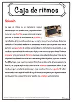 Vista previa - Hojas de trabajo - Caja de ritmos Ficha de música: texto con huecos, comprensión auditiva y sopa de letras - página 2