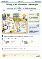 Vorschau - Arbeitsblätter - Lesestrategien neu aktivieren Arbeitsheft Klasse 5 bis 6 Schulstart Texte verstehen und zusammenfassen - Deckblatt