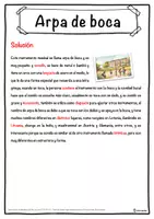 Vista previa - Hojas de trabajo - Arpa de boca Ficha de música: texto con huecos, comprensión auditiva y sopa de letras - página 2