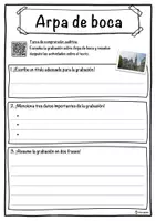 Vista previa - Hojas de trabajo - Arpa de boca Ficha de música: texto con huecos, comprensión auditiva y sopa de letras - página 3