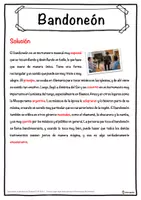 Vista previa - Hojas de trabajo - Bandoneón Ficha de música: texto con huecos, comprensión auditiva y sopa de letras - página 2