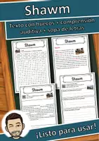 Vista previa - Hojas de trabajo - Shawm Ficha de música: texto con huecos, comprensión auditiva y sopa de letras - Portada