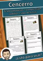 Vista previa - Hojas de trabajo - Cencerro Ficha de música: texto con huecos, comprensión auditiva y sopa de letras - Portada