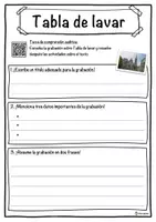 Vista previa - Hojas de trabajo - Tabla de lavar Ficha de música: texto con huecos, comprensión auditiva y sopa de letras - página 3