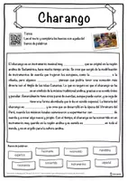 Vista previa - Hojas de trabajo - Charango Ficha de música: texto con huecos, comprensión auditiva y sopa de letras - página 1